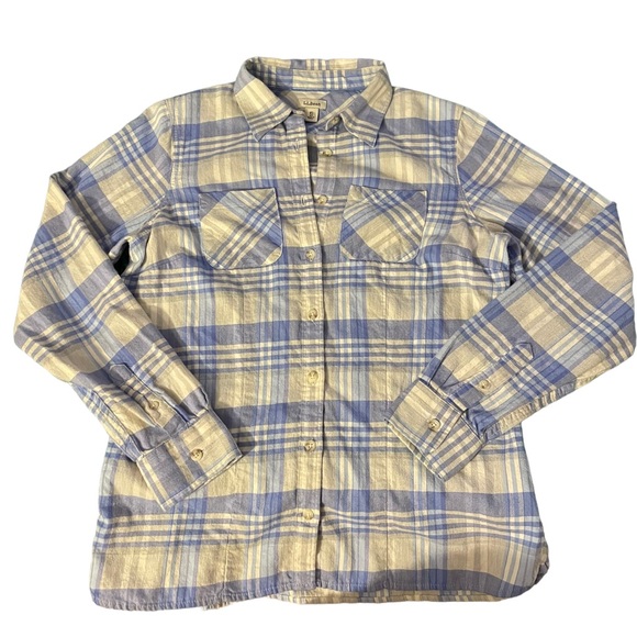 L.L. Bean flannel Scotch Plaid Button Down shirt Size XS - Picture 3 of 11